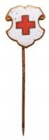 ~1920-1930. Zománcozott Br vöröskeresztes kitűző (28x27mm) T:2
