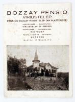 cca 1900-1920 Bozzay Pensio, Viriustelep, magyar és német nyeélvű ismertető reklámlap, 4 p.