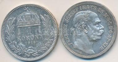 1915-1916. 1K Ag "Ferenc József" (2x) T:2