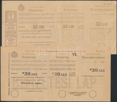 ~1930-1950. 8db klf csekkbefizetési űrlap T:II,III