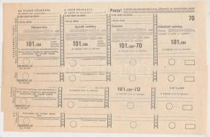 ~1960. 10db kitöltetlen borforgalmi adó csekkbefizetési űrlap T:I