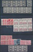 Románia okmány- és segélybélyegek 5 db stecklapon