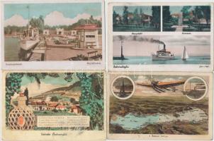 Kb. 67 db RÉGI magyar városképes lap, vegyes minőség; Balaton és környéke / Approx. 67 old Hungarian town-view postcards, mixed quality; Balaton and its surrondings