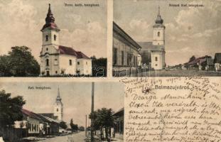 Balmazújváros, Római katolikus templom, Német Református templom, Dobi István kiadása (b)