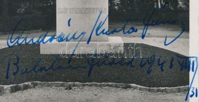 Balatonfüred, Gróf Széchenyi István szobor, Andrássy Kurta János aláírásával (EK)