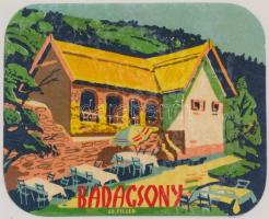 "Badacsony" feliratú bőröndcímke