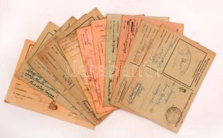 1915, 1942-1944 Érdekes tábori postai levelezőlapok személyes hangvételű üzenetekkel, 13 db