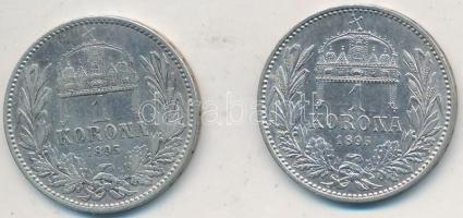 1895KB 1K Ag "Ferenc József" (2x) T:2,2-