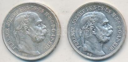 1912KB 1K Ag "Ferenc József" (2x) T:2