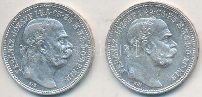 1916KB 1K Ag "Ferenc József" (2x) T:2,2-