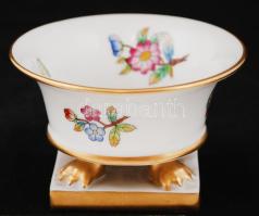 Herendi Viktória kis tálka, kézzel festett, jelzett, hibátlan, d:7 cm, m:4,5 cm