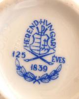 Herendi Viktória vázácska, kézzel festett, jelzett, hibátlan, m:6,5 cm