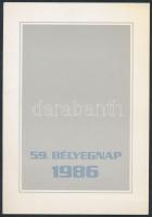 1986 Az 59. bélyegnap alkalmából kiadott, Szász Endre képeit ábrázoló bélyegek a művész aláírásával