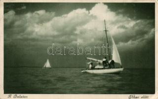 Balatoni vitorlások - 3 db képeslap