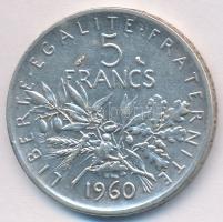 Franciaország 1960. 5Fr Ag T:2 France 1960. 5 Francs Ag C:XF Krause KM#926