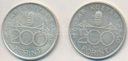 1994. 200Ft "Deák" (2x) T:2,2-