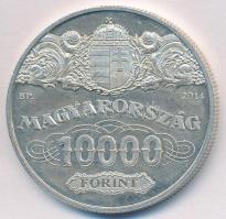 2014. 10.000Ft Ag "A Magyar Nemzeti Bank alapításának 90. évfordulója" T:PP ujjlenyomat, felületi karc