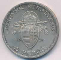 1938. 5P Ag "Szent István" T:2 felületi karc  Adamo P8.1