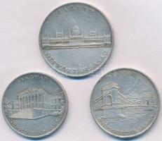 1956. 10Ft + 20Ft + 25Ft Ag "10 éves a Forint" sor T:2,2- felületi karc, patina