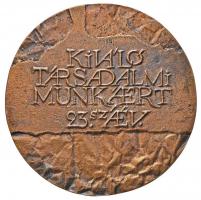 ~1970. "Kiváló Társadalmi Munkáért 23. Számú Állami Építő Vállalat" kétoldalas Br plakett ...