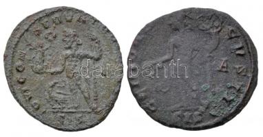 Római Birodalom / Siscia / I. Licinius 313. Follis Cu (3,85g) +  309. Follis Cu (4,94g) T:2-,3
Roma...