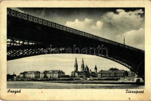 3 db RÉGI magyar városképes lap, vegyes minőség; Szolnok, Szeged, Tura / 3 old Hungarian town-view p...