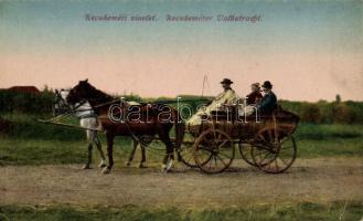 Kecskeméti viselet, lovas szekér / Hungarian folklore, horse cart (EK)