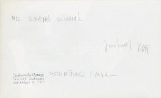 1982 Jankovszky György(1946-): Szkéné színház, 2 db fotó, pecséttel jelzett, feliratozva, 11x17 cm