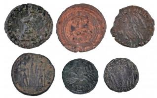 Római Birodalom 6db-os bronzpénz tétel T:vegyes
Roman Empire 6pcs of bronze coins C:mixed