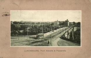 Luxembourg, pont Adolphe, Passarelle / bridge, tram (EK)