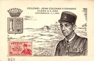 1895-1941 Colonel Jean Colonna d'Ornano, obituary card, So. Stpl (EK)