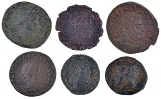 Római Birodalom 6db-os bronzpénz tétel T:vegyes Roman Empire 6pcs of bronze coins C:mixed