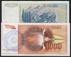 Bosznia-Hercegovina 1992. 500D T:II + 1000D T:I