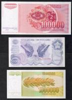 Jugoszlávia 1985-89. 5000D-1000.000D T:I, 2000.000D T:II+