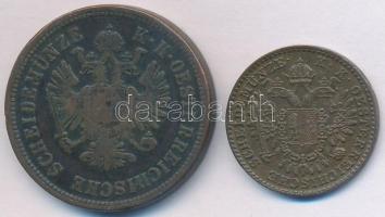 Ausztria 1851A 1/2Kr Cu + 1861A 4kr Cu T:2,2-,3
Austria 1851A 1/2 Kreuzer Cu + 1861A 4 Kreuzer Cu C...