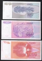 Jugoszlávia 1992. 100D-50.000D (6 klf) T:I