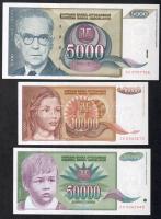 Jugoszlávia 1992. 100D-50.000D (6 klf) T:I
