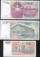 Jugoszlávia 1993. 100.000D-10.000.000.000D (10 klf) T:I