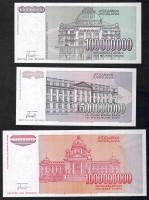 Jugoszlávia 1993. 100.000D-10.000.000.000D (10 klf) T:I