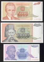 Jugoszlávia 1993. 5000D-500.000.000.000D (10 klf) T:I