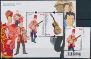Europa CEPT Musical instruments stamp + block, Europa CEPT Hangszerek bélyeg + blokk