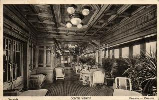 SS Conte Verde, Veranda, interior, SS Conte Verde belső tornáca.