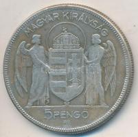 1930. 5P Ag "Horthy jobbra" T:3 Adamo P8