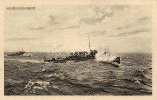 Hochseetorpedoboote / torpedo boat, litho flag on the back side