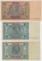 Németország / Weimari Köztársaság 1929. 10M + 20M + Német 3. Birodalom 1945. (1929) 10M tulipán form...