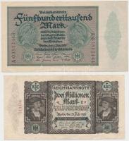Németország / Weimari Köztársaság 1923. 500.000M + 2.000.000M T:III Germany / Weimar Republic 1923. 500.000 Mark + 2.000.000 Mark C:F