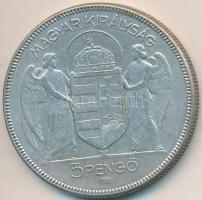 1930. 5P Ag "Horthy jobbra" T:3 
Adamo P8