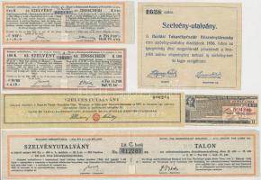 78db-os vegyes magyar részvény és kötvény szelvény tétel T:vegyes