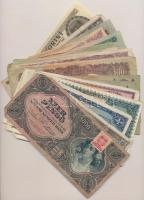 30db-os vegyes magyar pengő, adópengő és forint bankjegy tétel T:vegyes