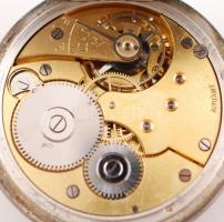 Intact ezüst(Ag) zsebóra, másodpercmutatóval, üveglapja hiányzik, jelzett, br: 100,6 g